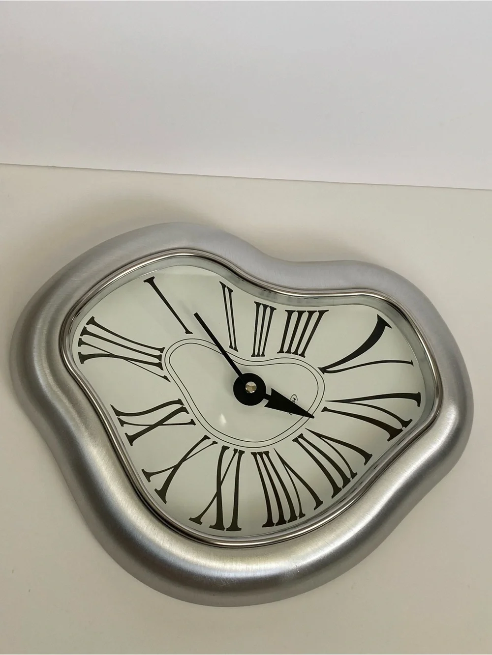 Vintage Kitch Verichron melting wall clock aluminum Salvador Dali inspired RARE